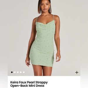 Windsor Green Ruched Bodycon Mini Dress